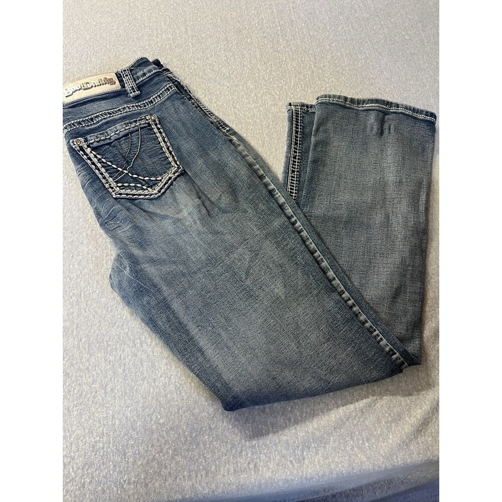 Boot Daddy Jeans Women’s 8 Embroidered Rhinestone RN94849